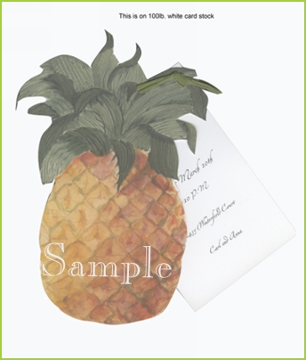 Pineapple w/natural raffia tag